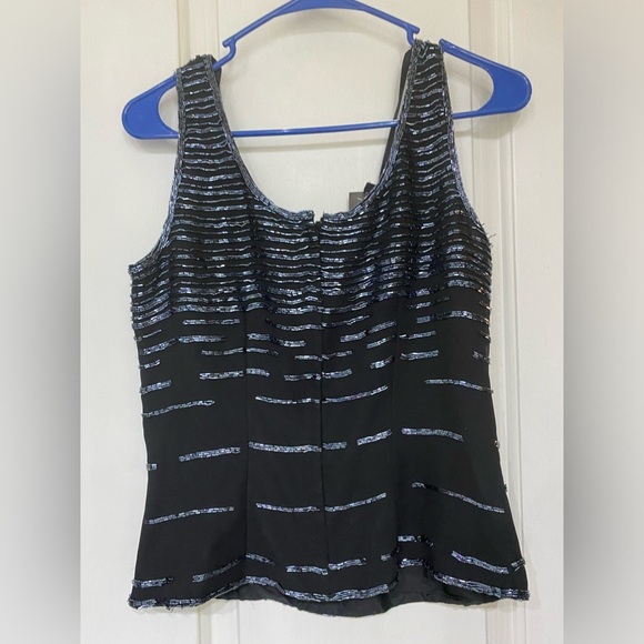 JKara Black Beaded Sleeveless Formal Top Fancy NWT 30%off w ♥️-bundle 2+items50% - Picture 5 of 8